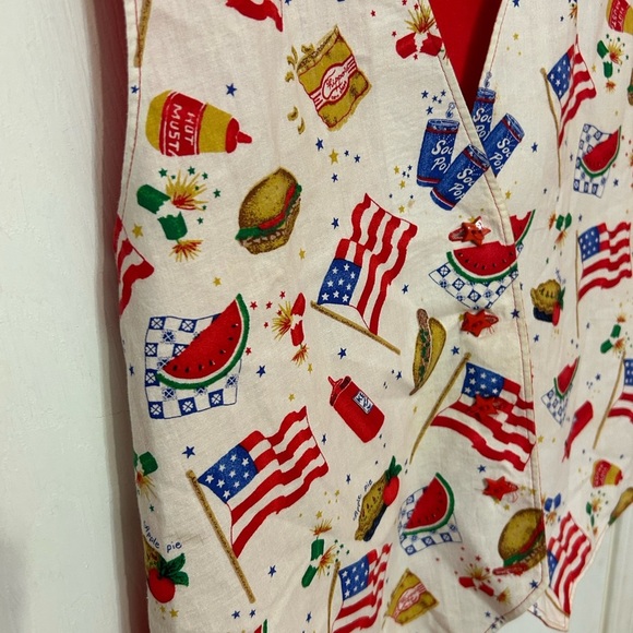 Vintage Daisy Kingdom Patty's Picnic USA Vest Handmade 1997 size large - Picture 11 of 15